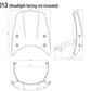 Headlight Fairing アダプター : ZMG013B