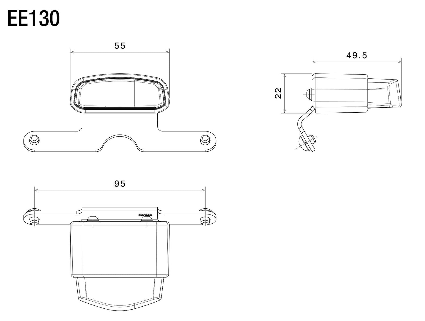 Rear Light with License Plate Light : EE130B