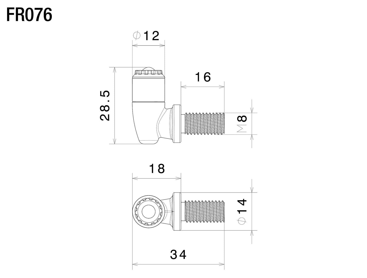 Light Unit with technopolymer holder : FR076BM