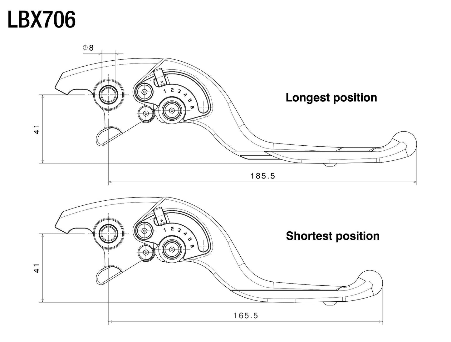 Adjustable Plus Brake Levers : LBX706