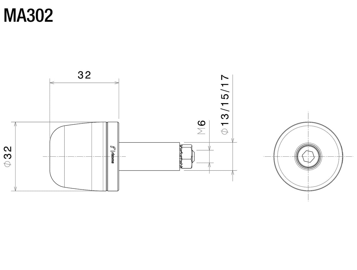 Bar End Plug : MA302 – rizoma Japan
