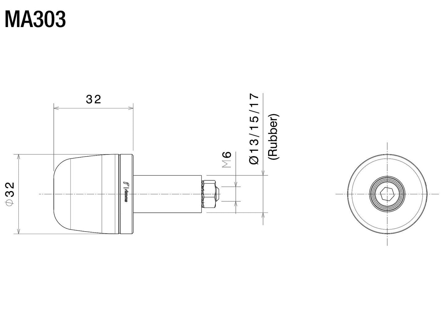 Single Bar End Plug : MA303