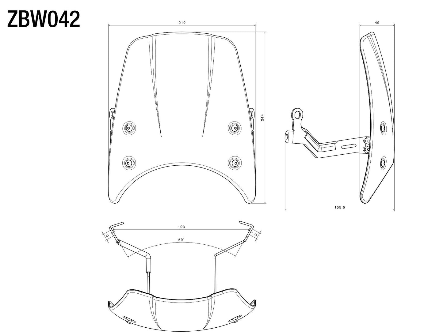 Headlight Fairing : ZBW042