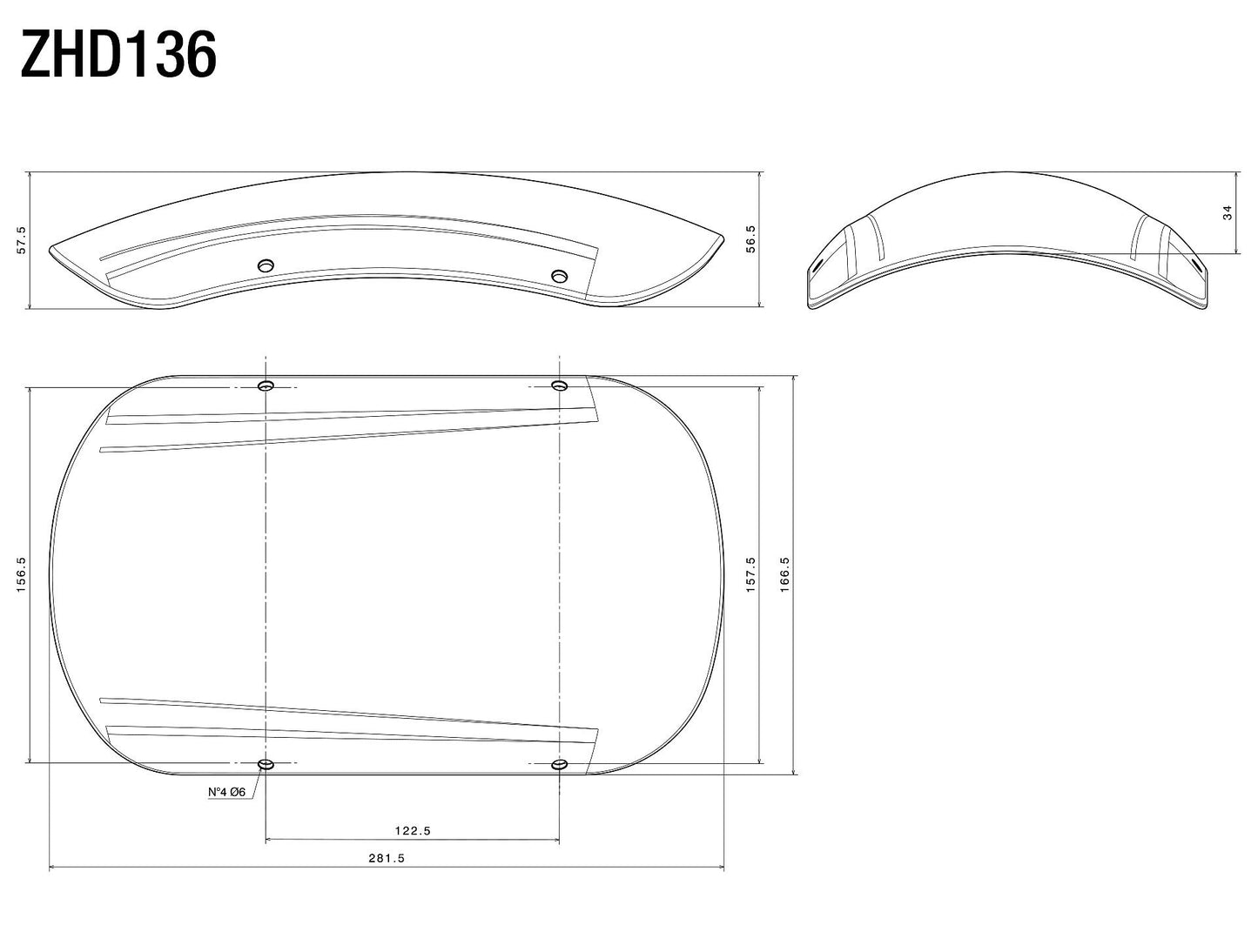 Front Fender : ZHD136BS