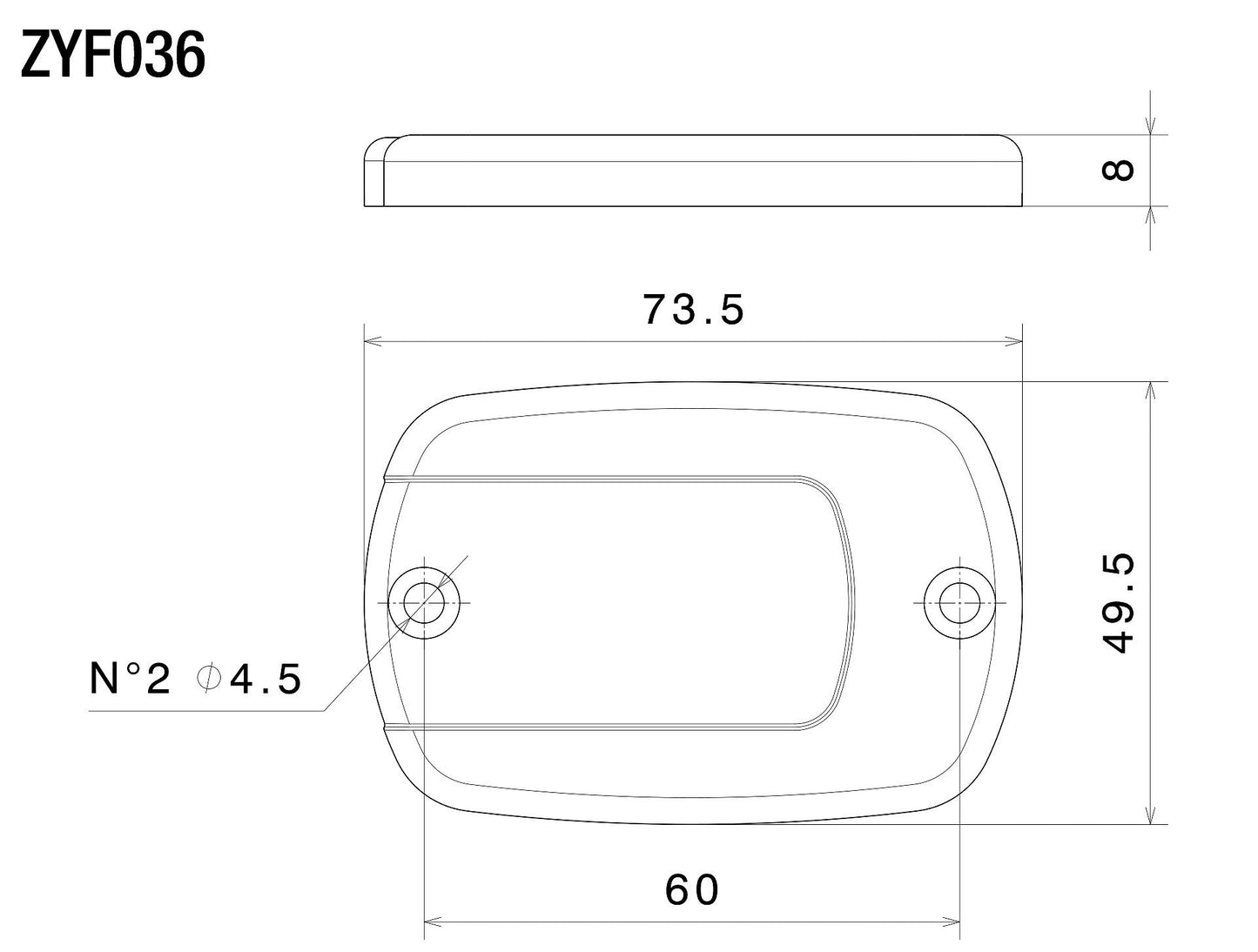 Front/Rear Brake Fluid Reservoir Cap : ZYF036