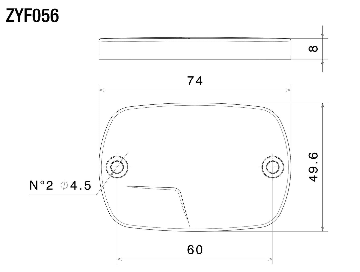 Front/rear Brake Fluid Reservoir Caps : ZYF056